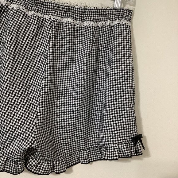 Dear My Love Houndstooth J Fashion Kawaii Coquette Lacey Culottes Shorts M/L - Picture 7 of 8